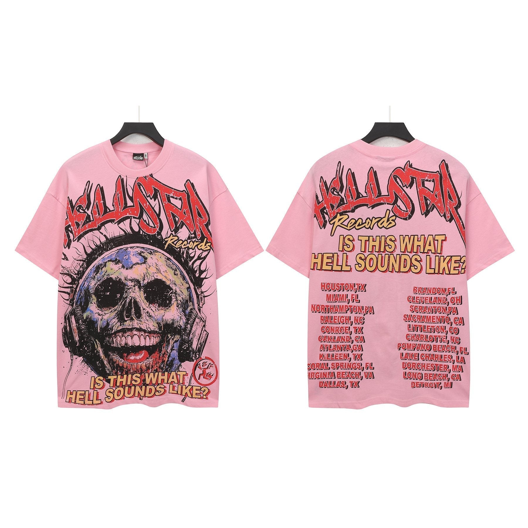 Hellstar Skull Records Graphic T-Shirt — front
