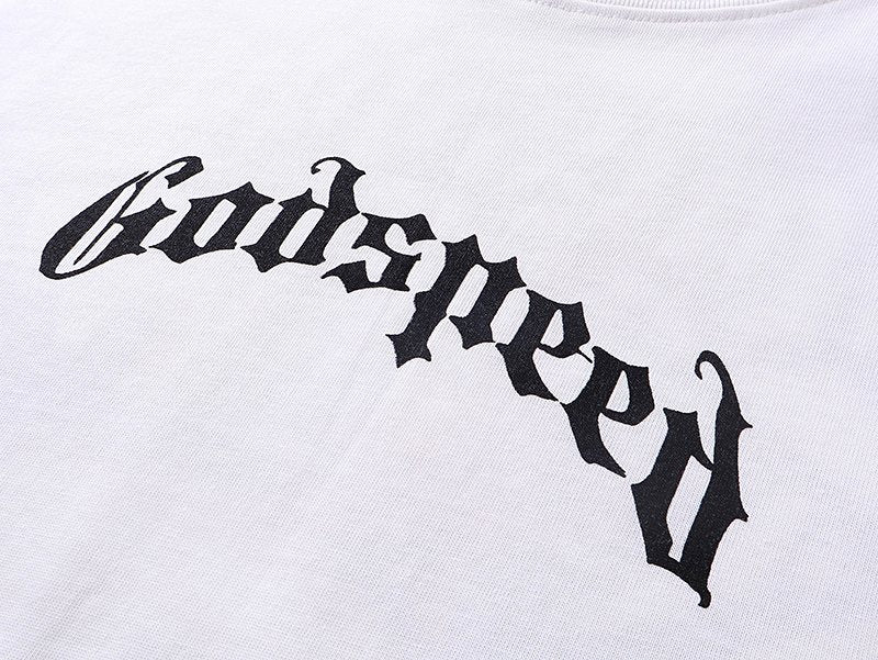 Godspeed Skull Floral Graphic T-Shirt — detail