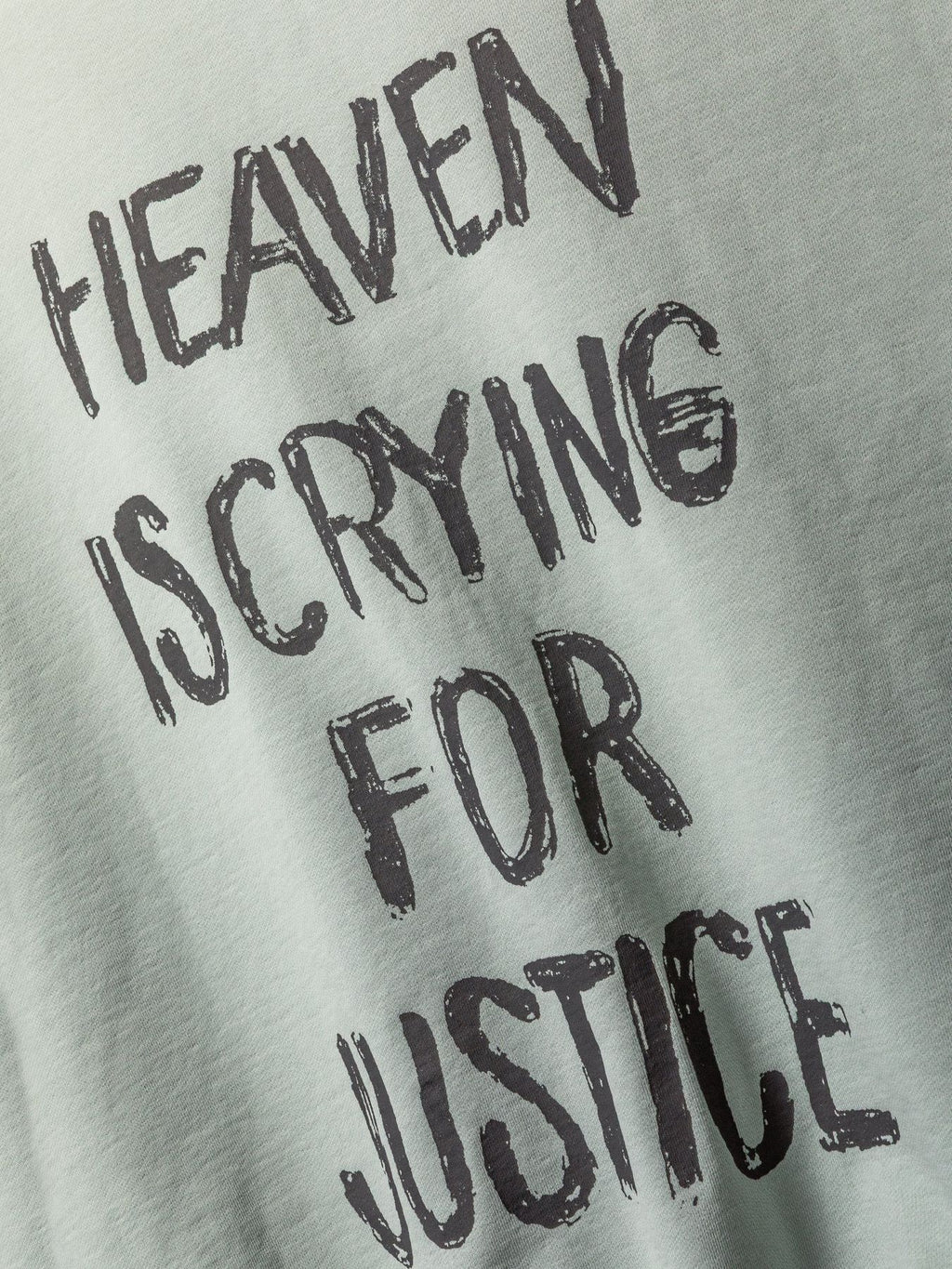 Fear of God Heaven Is Crying for Justice Graphic Hoodie — detail