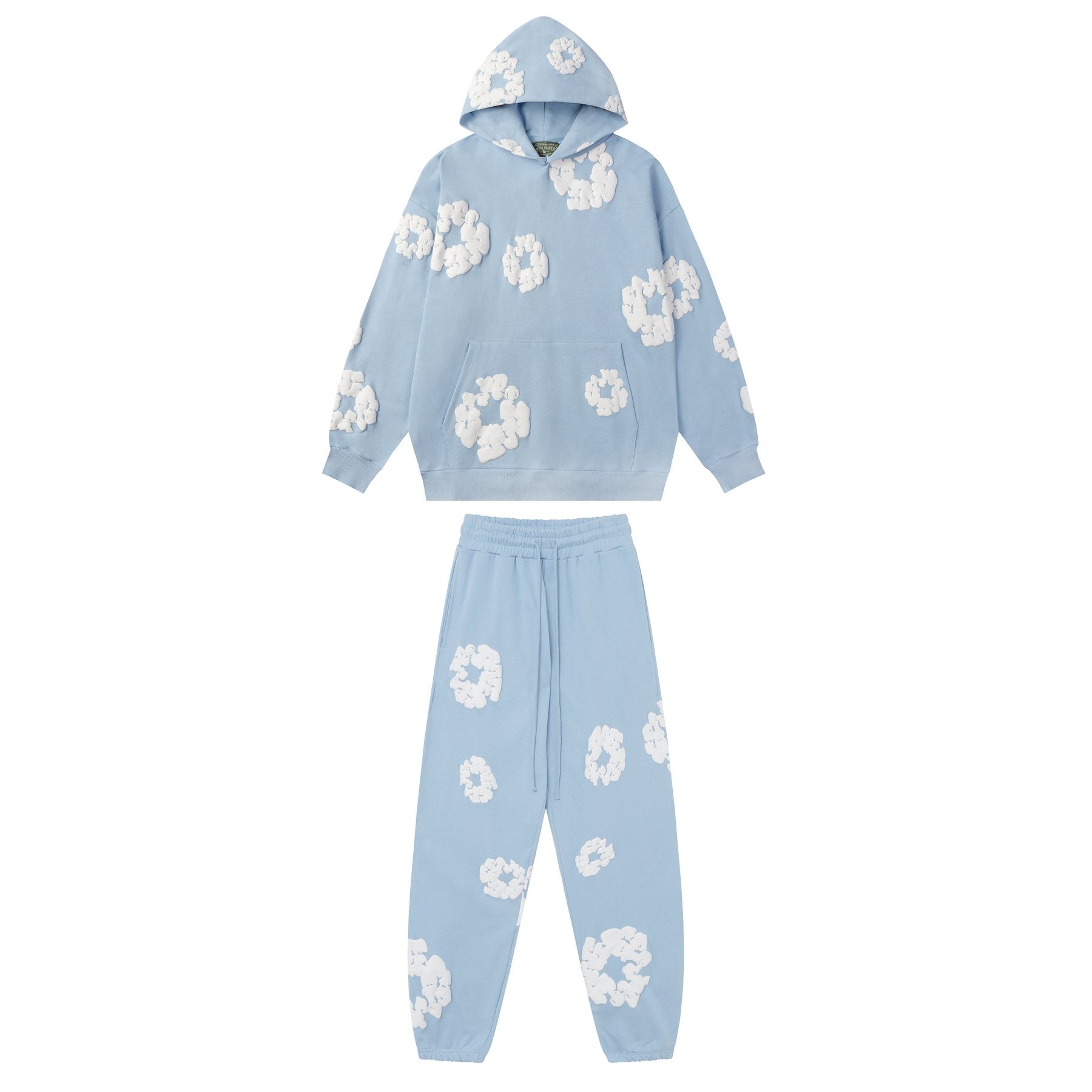 DENIM TEARS Floral Graphic Hoodie & Sweatpants Set — front